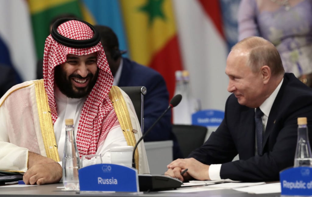 Saudi Arabia’s Crown Prince Mohammed bin Salman pictured with Russian President Vladimir Putin. Photo: AFP