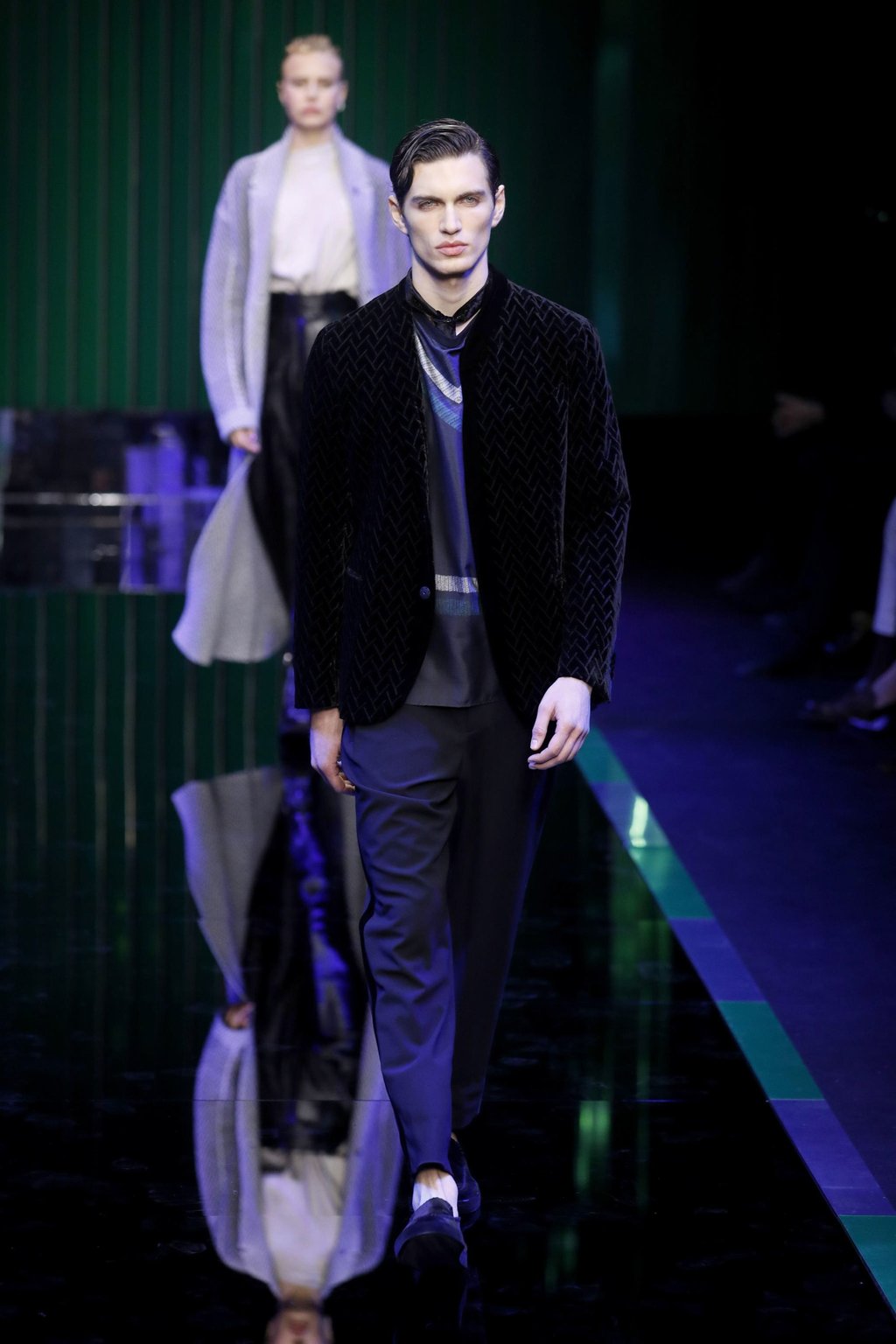 A model walks for Emporio Armani during the Milan Women’s Fashion Week in Milan, Italy, on February 27. Photo: EPA A model walks for Emporio Armani during the Milan Women’s Fashion Week in Milan, Italy, on February 27. Photo: EPA