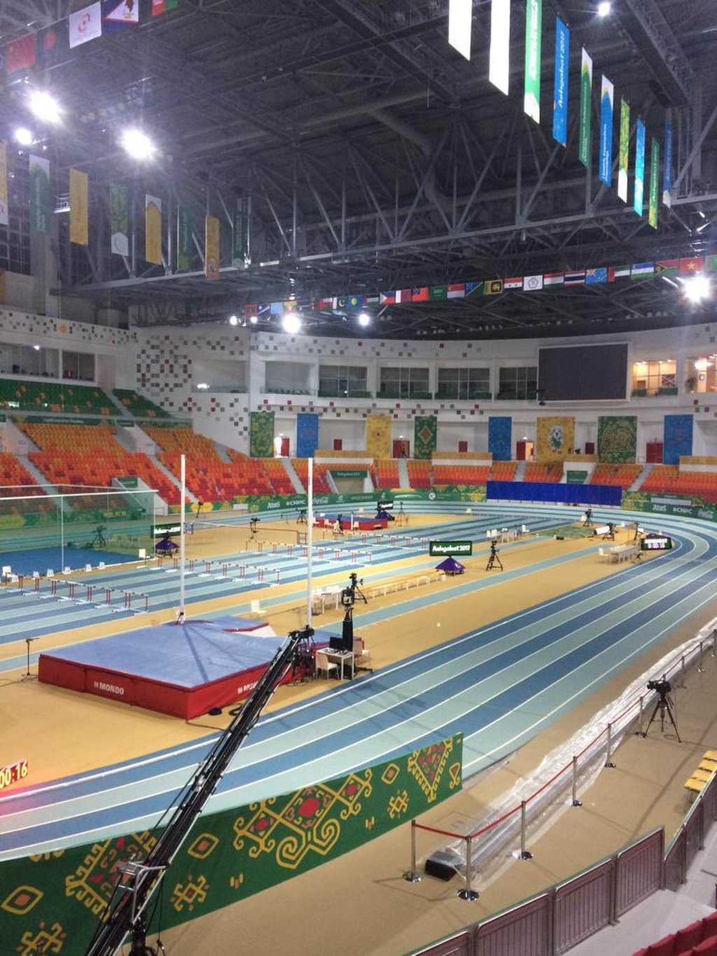 The indoor track and field venue for the 2017 Asian Indoor Games. Photo: HKAAA The indoor track and field venue for the 2017 Asian Indoor Games. Photo: HKAAA