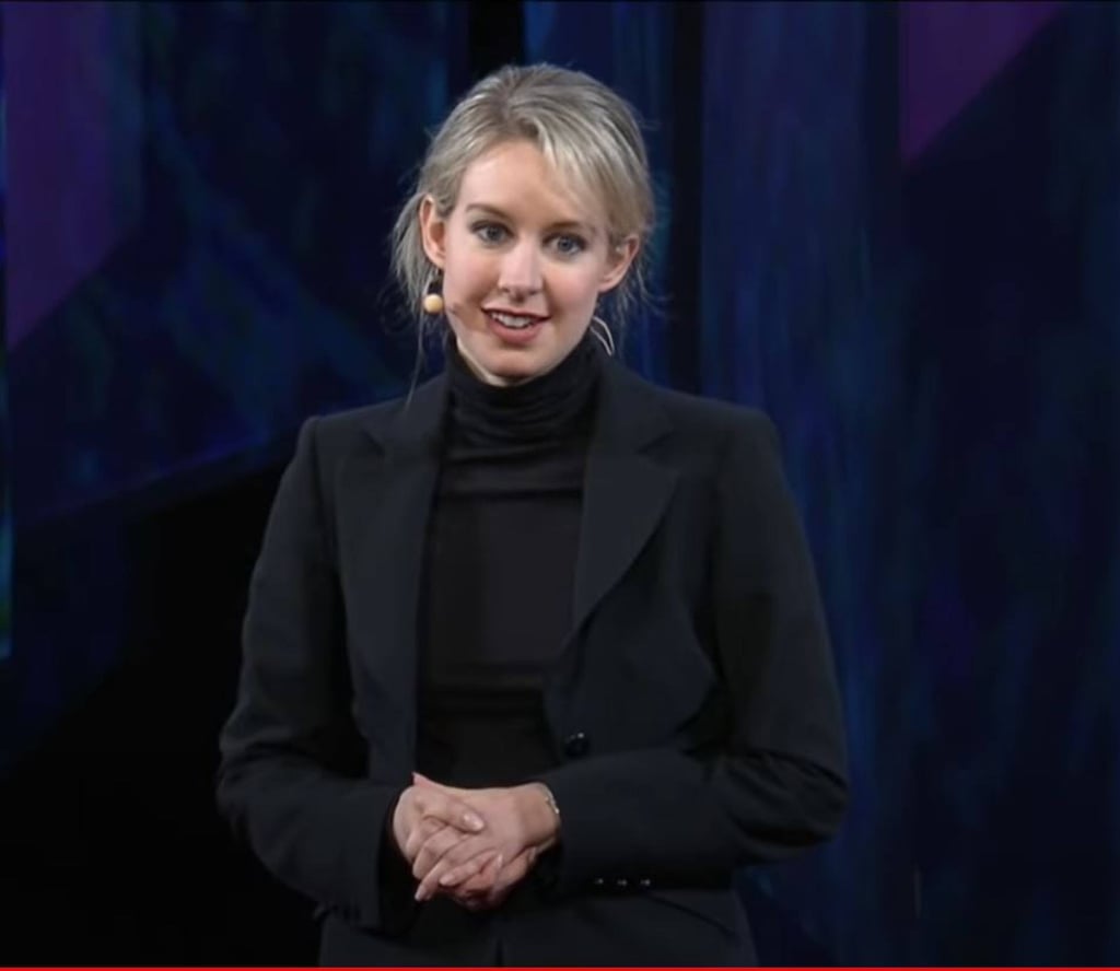 Elizabeth Holmes giving a TEDMED Talk in 2014 when she was just 30. Photo: MedCity News/YouTube