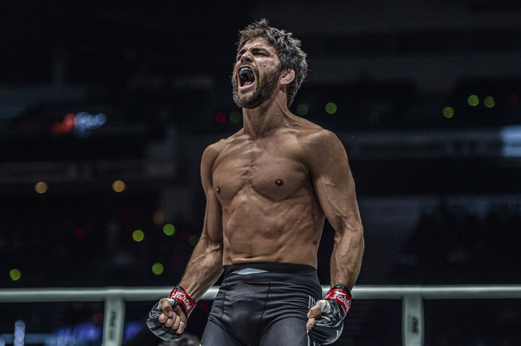 Garry Tonon celebrates a win in ONE. Photo: ONE Championship.