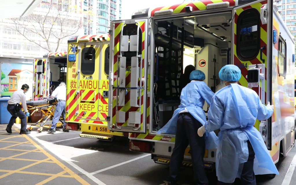 Emergency services in Hong Kong have been overwhelmed by a flood of Covid-19 patients. Photo: Jelly Tse Emergency services in Hong Kong have been overwhelmed by a flood of Covid-19 patients. Photo: Jelly Tse
