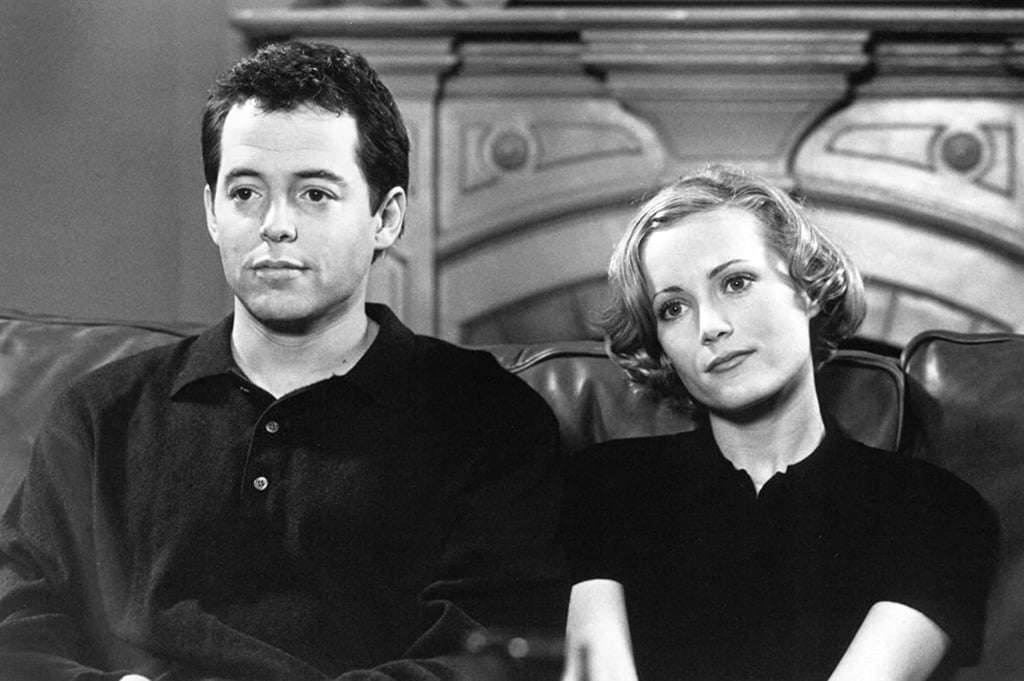 Matthew Broderick and Leslie Mann in The Cable Guy (1996). Photo: Columbia Pictures Corporation Matthew Broderick and Leslie Mann in The Cable Guy (1996). Photo: Columbia Pictures Corporation