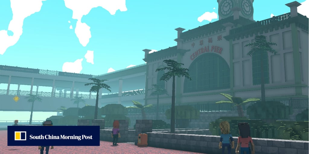 Central Pier in Hong Kong is recreated in the Star Ferry metaverse experience on The Sandbox. Photo: Handout