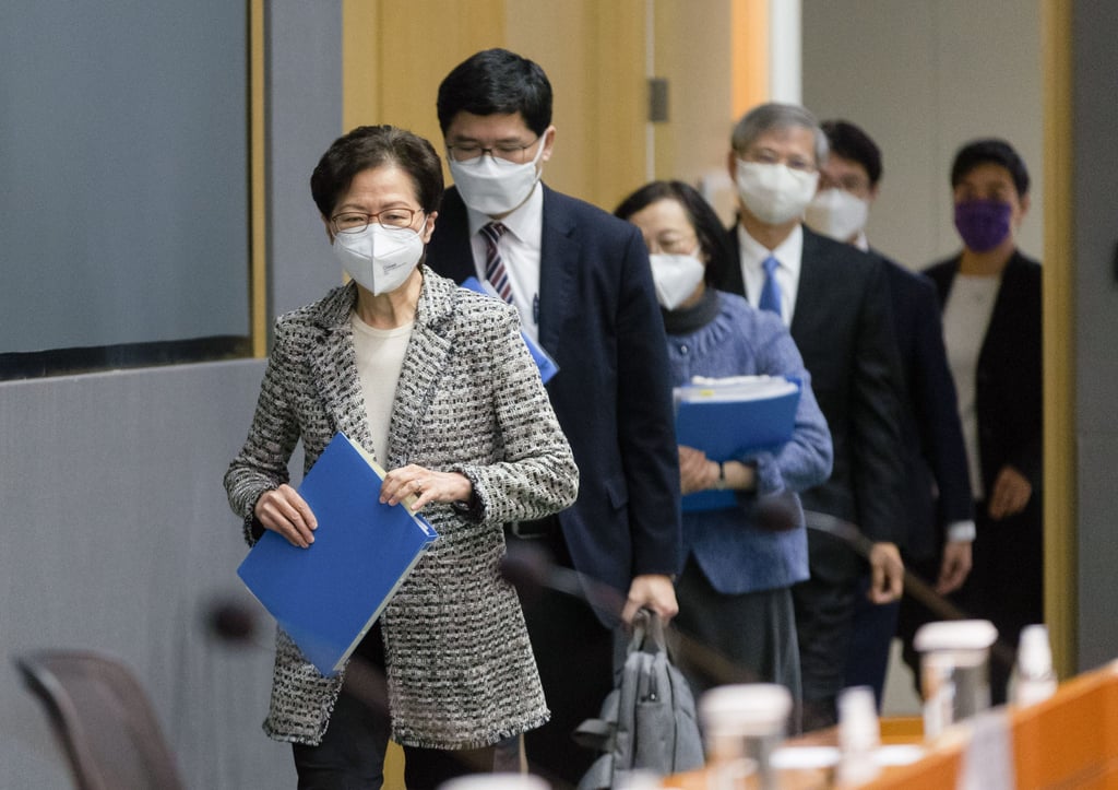 Hong Kong leader Carrie Lam makes her first public appearance in two weeks on Wednesday. Photo: SCMP