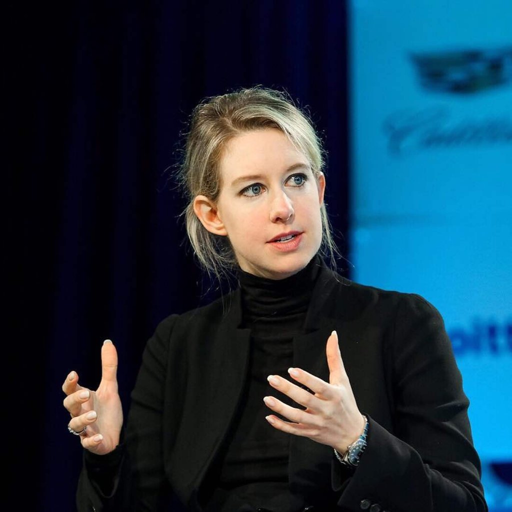Holmes, under fire for lacking leadership, adopted turtlenecks and black suits, channelling Steve Jobs, and according to The Dropout lowered her voice pitch. Photo: Instagram Holmes, under fire for lacking leadership, adopted turtlenecks and black suits, channelling Steve Jobs, and according to The Dropout lowered her voice pitch. Photo: Instagram