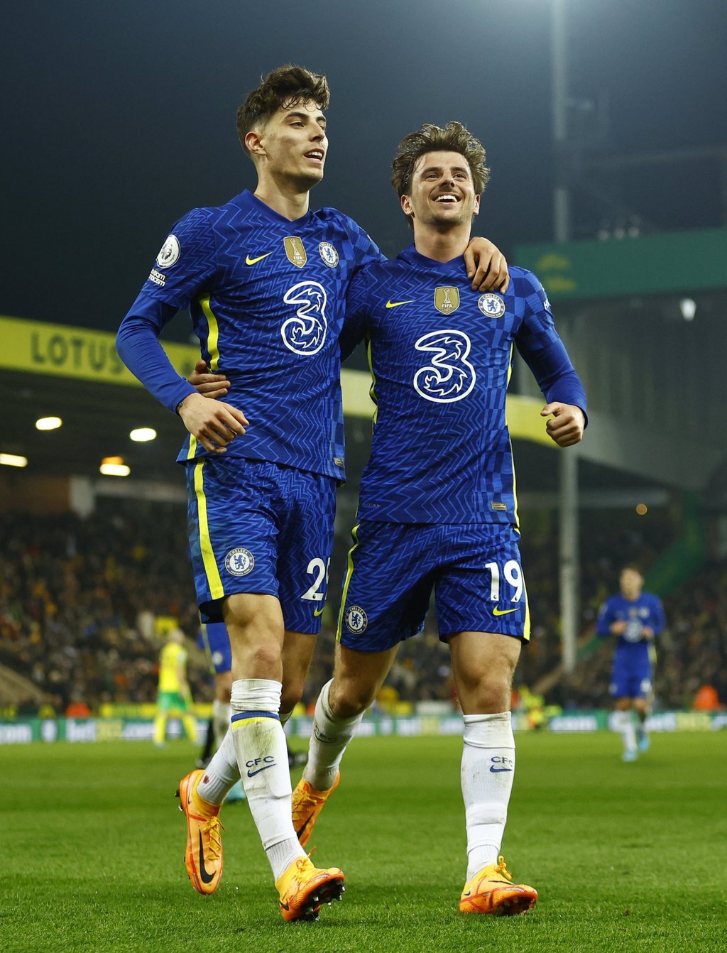 The Three logo will be removed from uniforms and around the stadium until further notice. Photo: Reuters