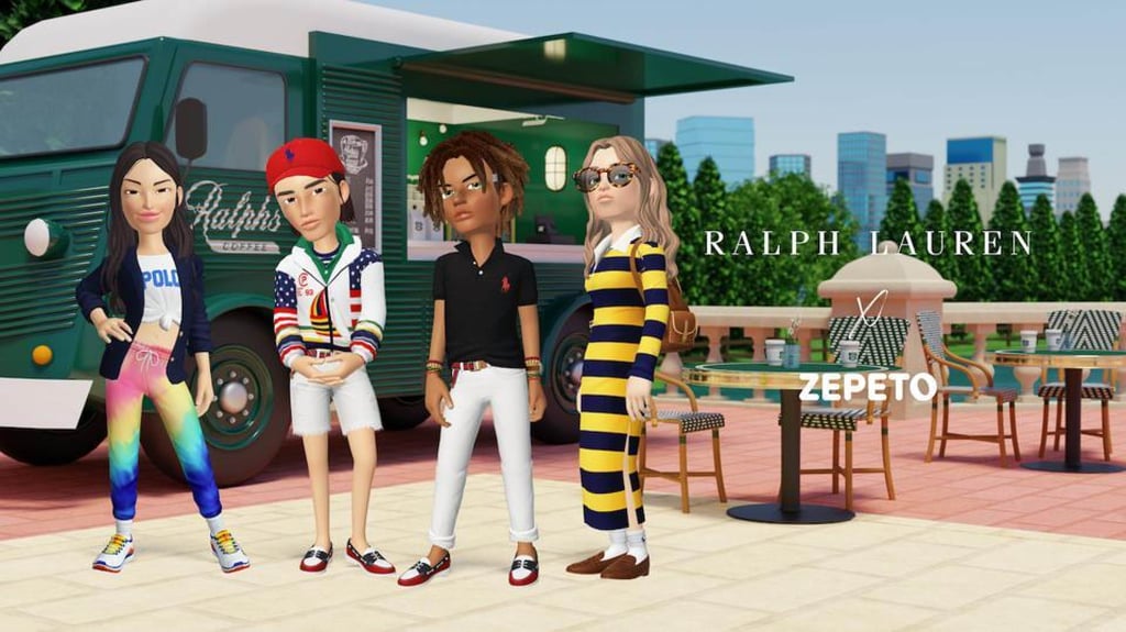 Digital fashion featuring Ralph Lauren’s distinctive prep-school look from the Ralph Lauren X Zepeto collection. Photo: Ralph Lauren