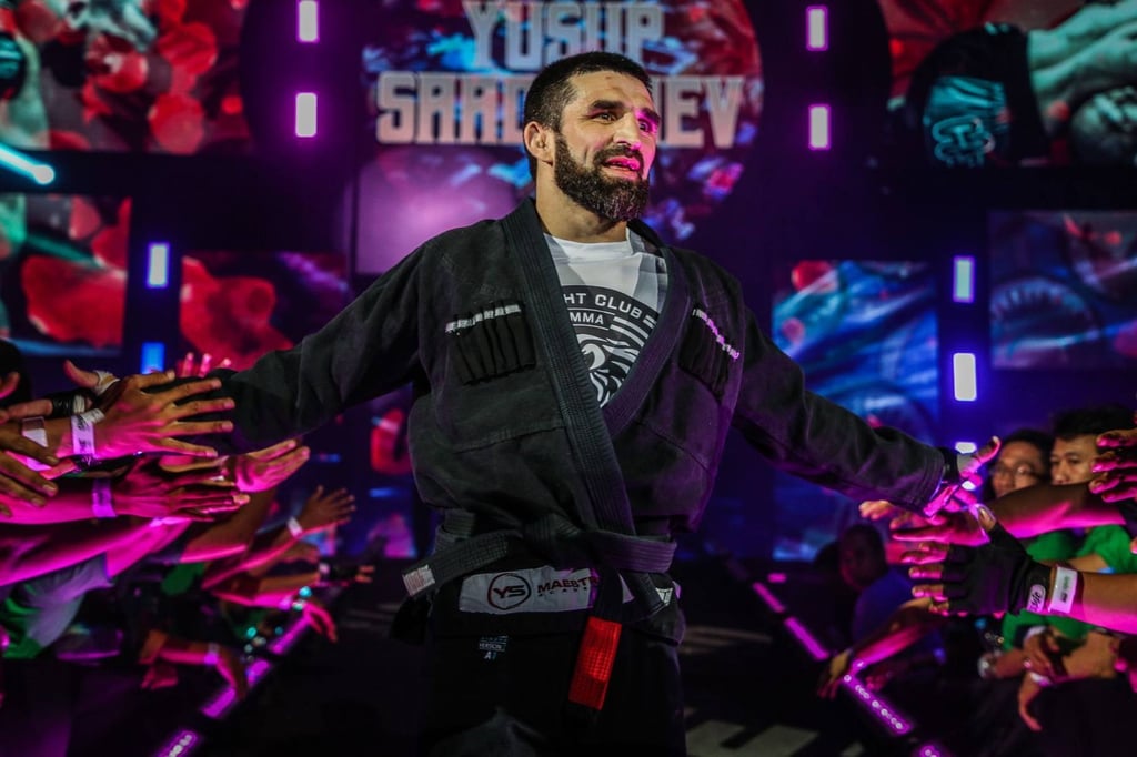 Russia’s Yusup Saadulaev walks out for a ONE Championship fight.