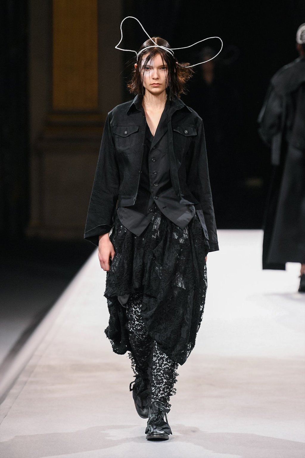 Black was a popular colour choice for the designer’s runway show during Paris Fashion Week in Paris, France, on March 4. Photo: Xinhua
