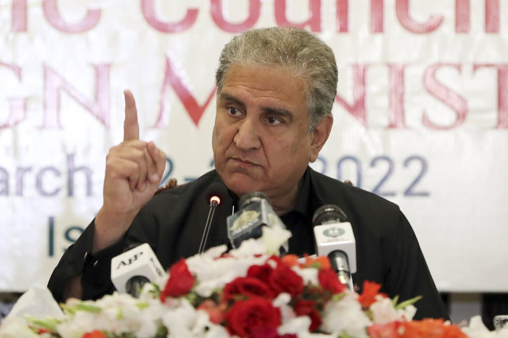Pakistani Foreign Minister Shah Mahmood Qureshi raised the issue of India’s accidental firing of an unarmed surface-to-surface missile that landed in Pakistan. Photo: AP