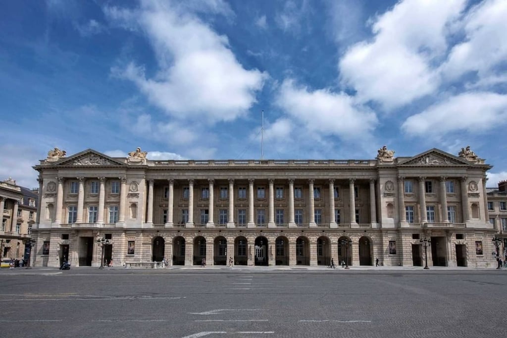 A view of the Hôtel de la Marine on the Place de la Concorde in Paris. Photo: Instagram/@hoteldelamarine A view of the Hôtel de la Marine on the Place de la Concorde in Paris. Photo: Instagram/@hoteldelamarine