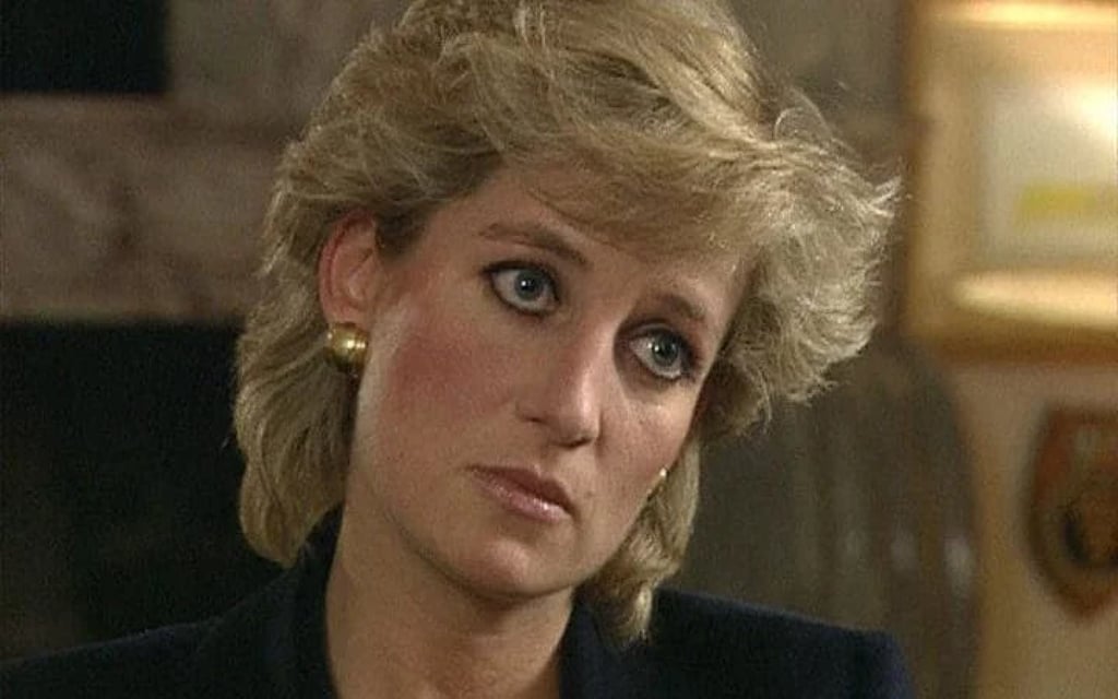 A still from Princess Diana’s famous interview with Martin Bashir on Panorama. Photo:@FilmUpdates/Twitter