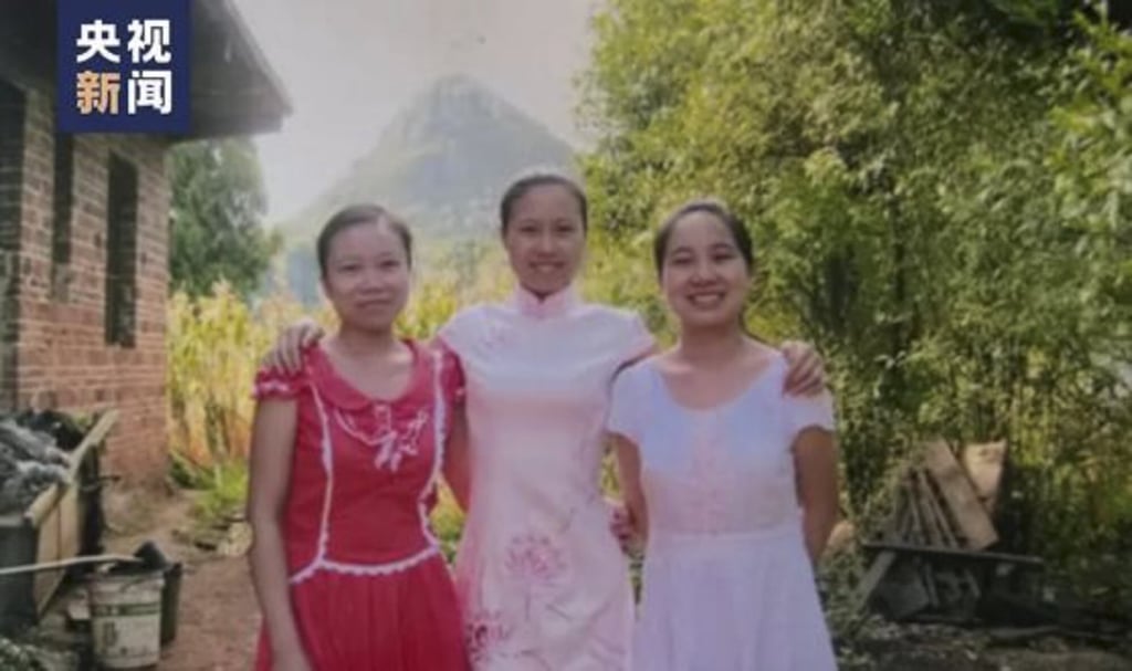 The three stepdaughters of farmer Li said he always supported them after taking them in. Photo: The Paper The three stepdaughters of farmer Li said he always supported them after taking them in. Photo: The Paper