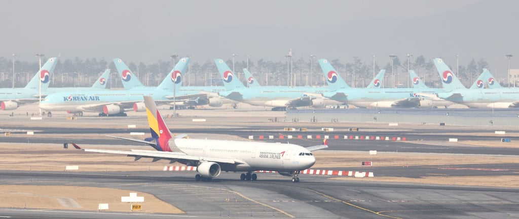 South Korea’s Incheon International Airport. Travellers arriving by plane will need to show proof of a negative PCR coronavirus test. Photo: YNA/dpa