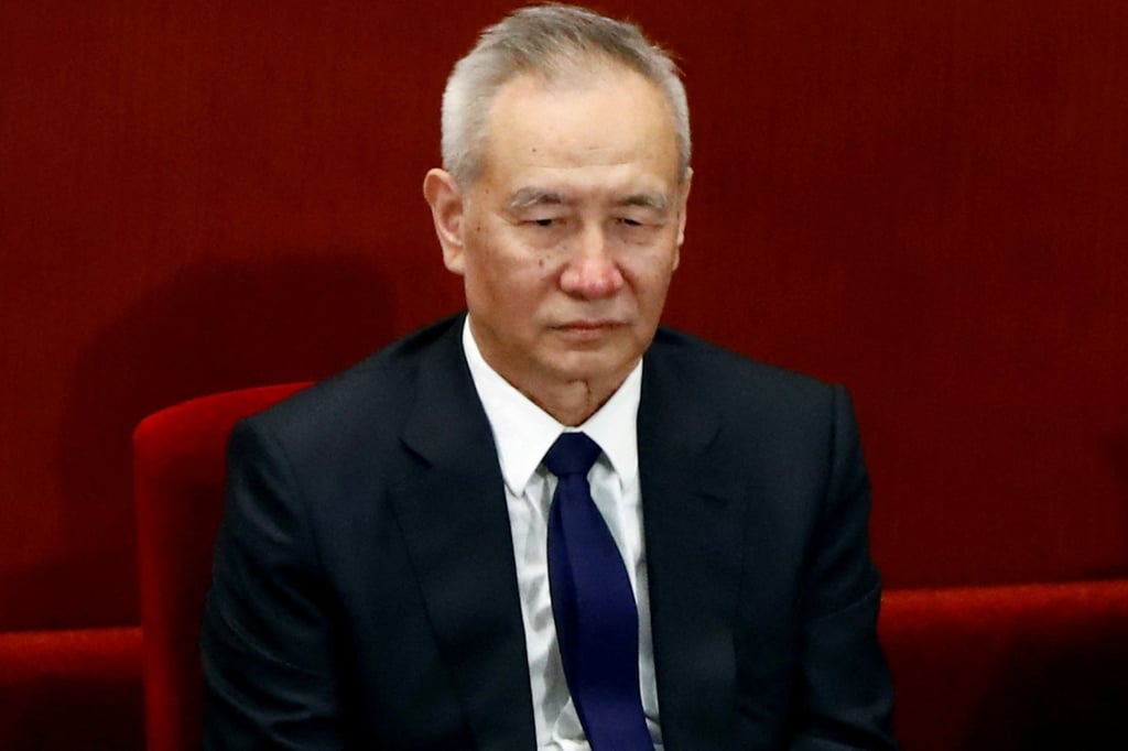 Chinese Vice-Premier Liu He, at the Chinese People’s Political Consultative Conference in Beijing in 2020. Photo: Reuters Chinese Vice-Premier Liu He, at the Chinese People’s Political Consultative Conference in Beijing in 2020. Photo: Reuters
