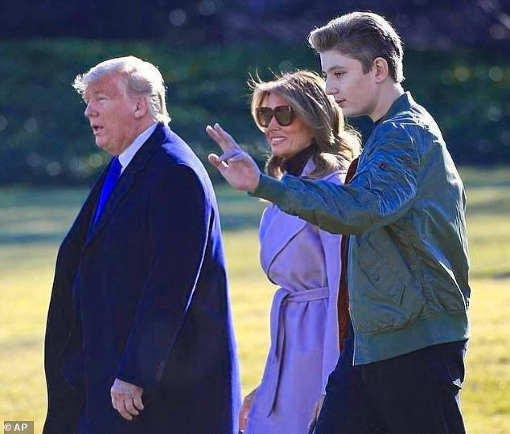 Barron Trump with his parents, Donald and Melania Trump. Photo: @barrontrumpmy/Instagram Barron Trump with his parents, Donald and Melania Trump. Photo: @barrontrumpmy/Instagram