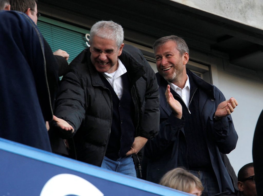 Roman Abramovich (right) put Chelsea up for sale on March 2, amid Russia’s invasion of Ukraine. Photo: Action Images