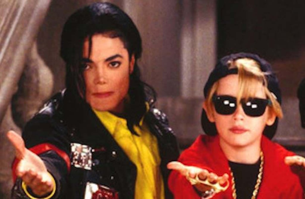 Michael Jackson and Macaulay Culkin on set of the Black or White music video. Photo: @laoctavatv/Facebook Michael Jackson and Macaulay Culkin on set of the Black or White music video. Photo: @laoctavatv/Facebook