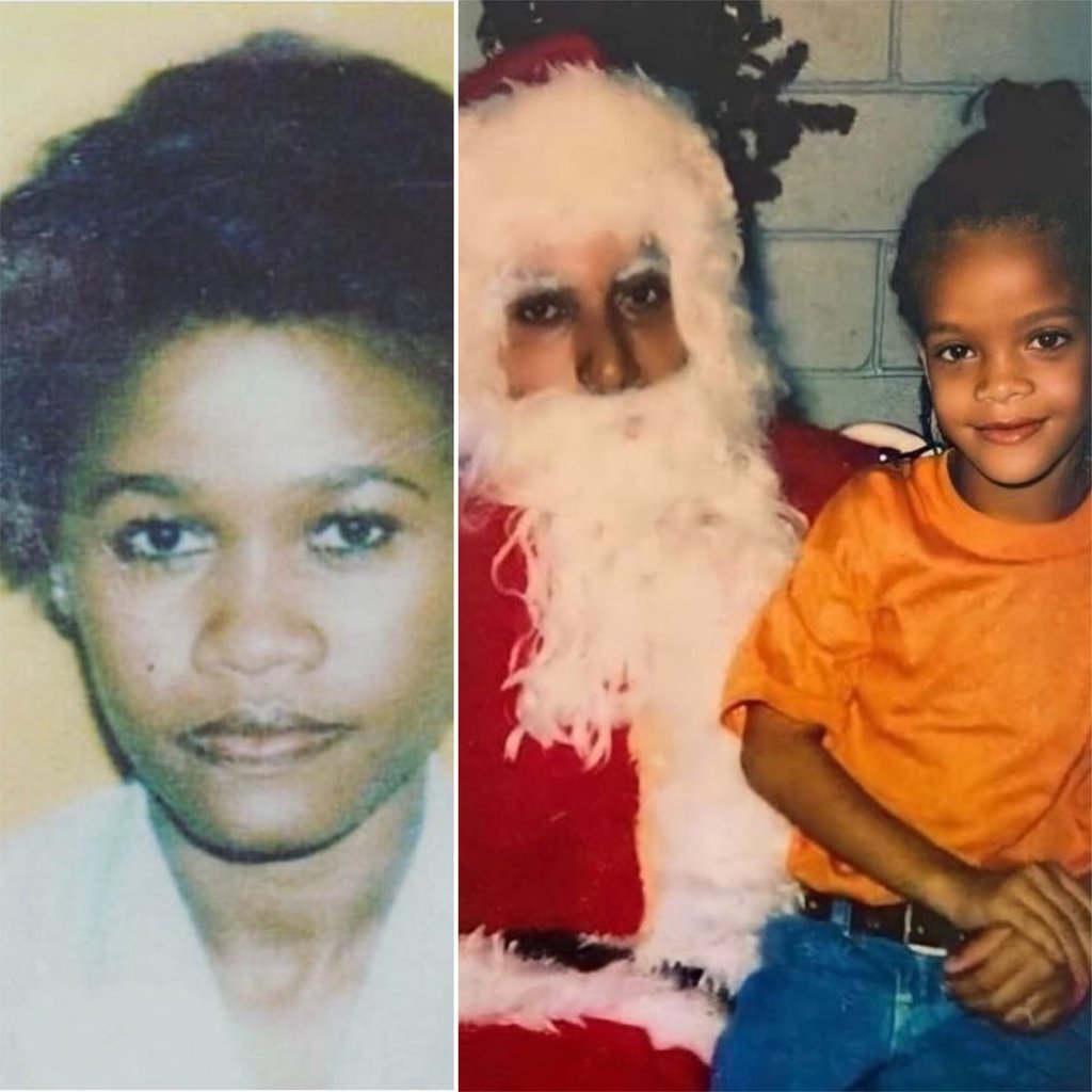 Rihanna’s mother and her father. Photo: @badgalriri/Instagram