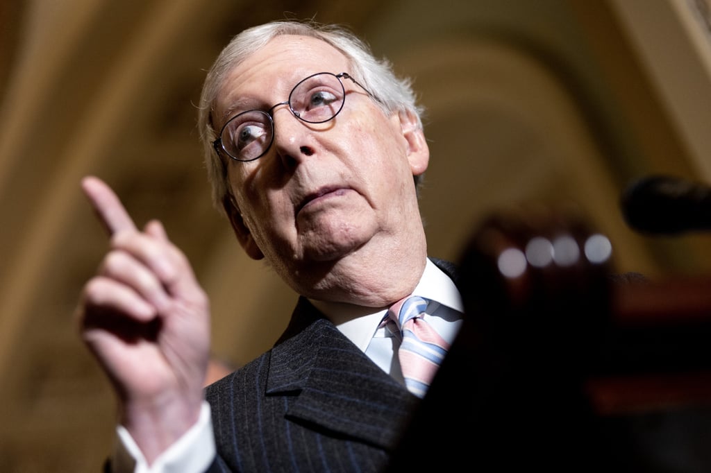 Senate Minority Leader Mitch McConnell. Photo: Bloomberg Senate Minority Leader Mitch McConnell. Photo: Bloomberg