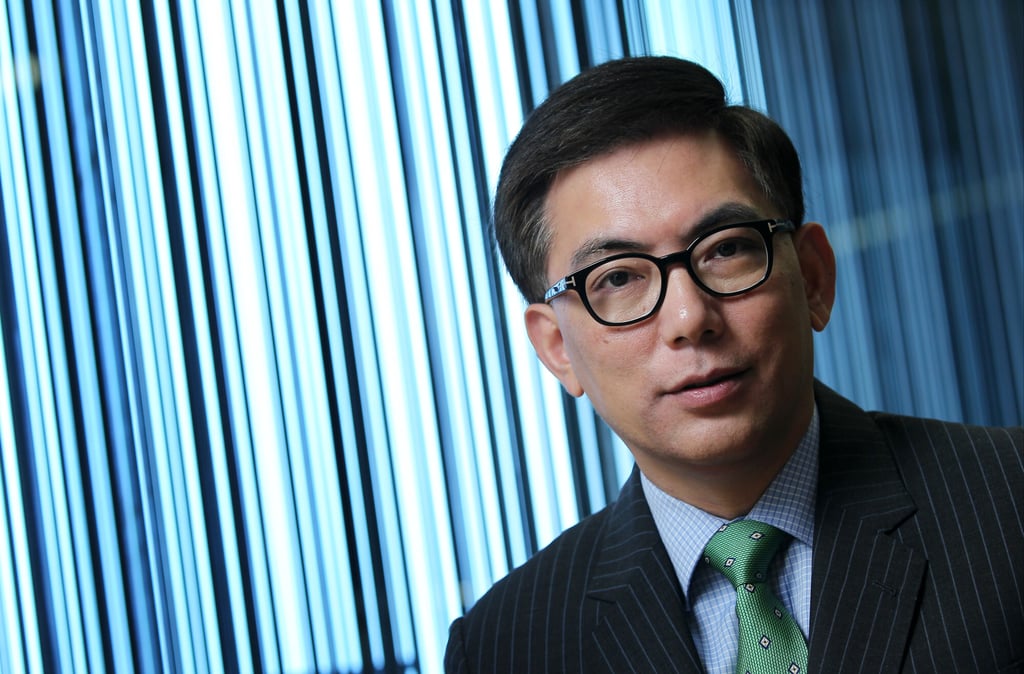George Hongchoy Kwok-lung, Executive Director of The Link Reit, and chairman of the Tracker Fund’s supervisory committee, during an interview in Kwun Tong on 27 February 2014. Photo: Edmond So.