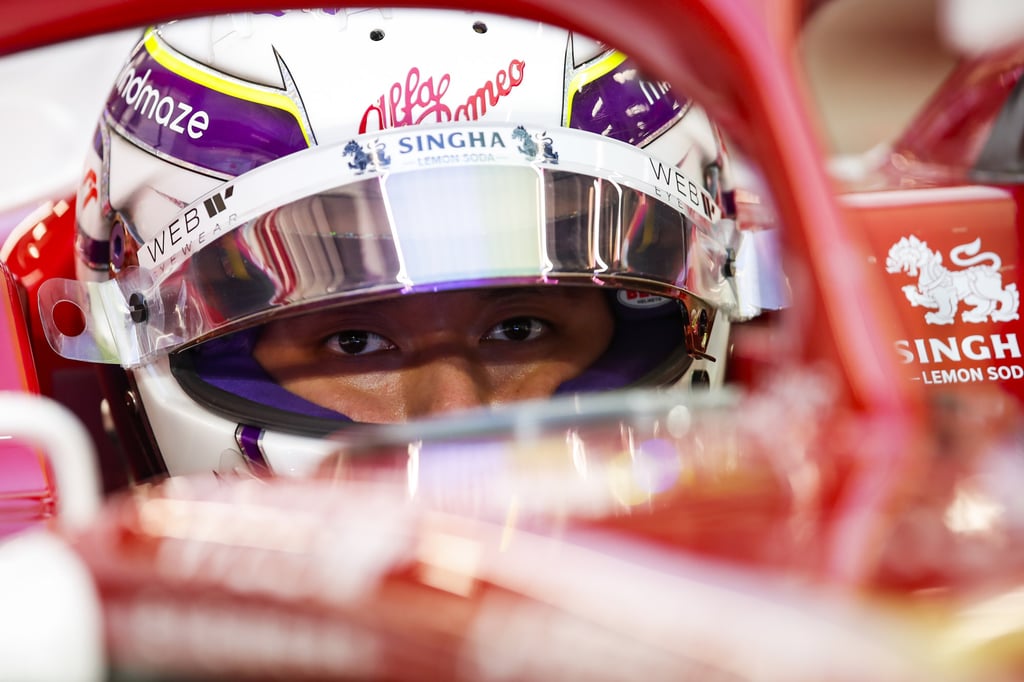 Zhou Guanyu will start from 13th on the grid at the Saudi Arabian Grand Prix on Sunday. Photo: Handout