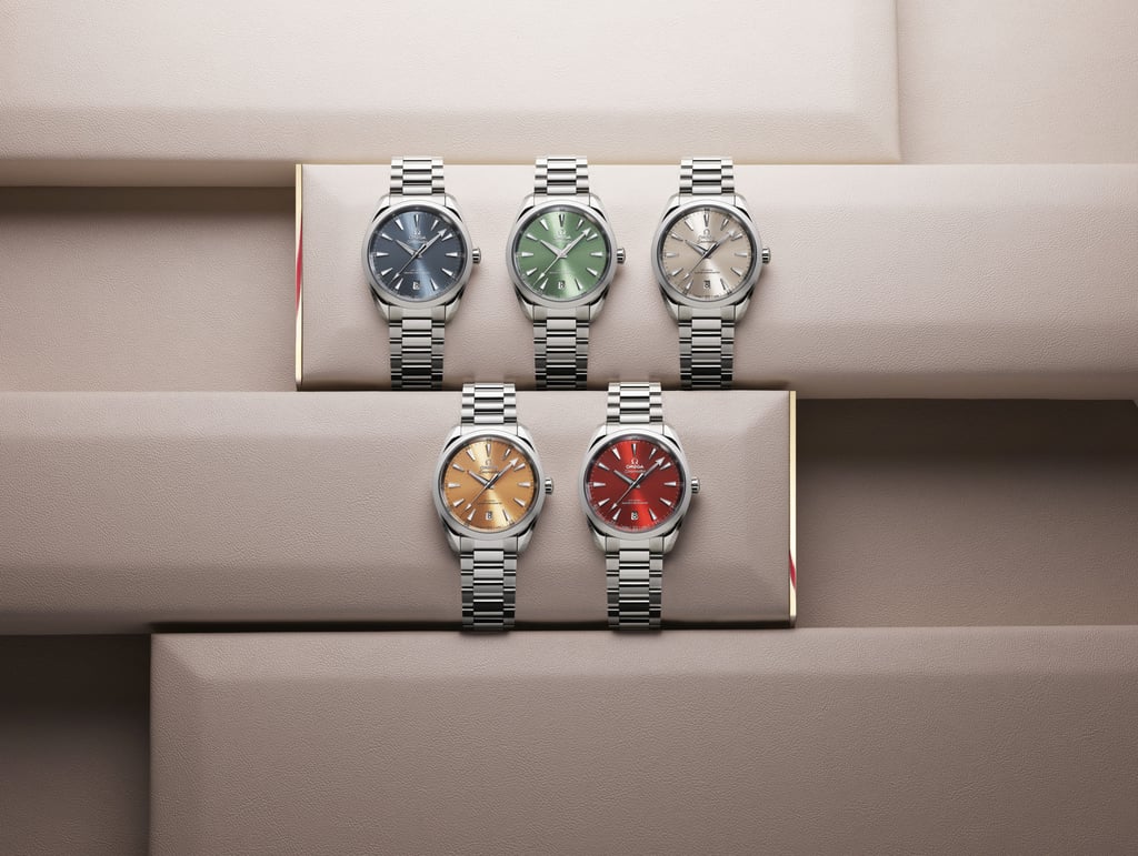 The Omega Seamaster Aqua Terra is now offered in 38mm too, with dials in Atlantic blue, bay green, sandstone, saffron and terracotta. The Omega Seamaster Aqua Terra is now offered in 38mm too, with dials in Atlantic blue, bay green, sandstone, saffron and terracotta.