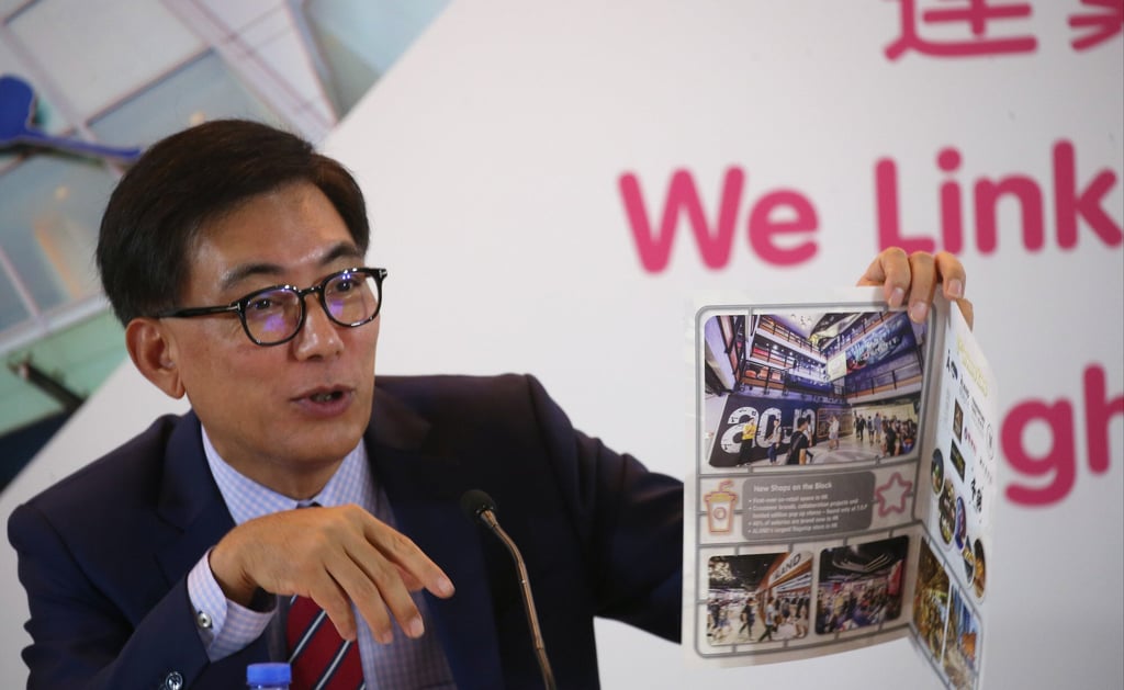 George Hongchoy, Executive Director of Link Asset Management Limited and chairman of the supervisory committee of the Tracker Fund. at Link’s press conference in Wan Chai on 6June 2018. Photo: David Wong George Hongchoy, Executive Director of Link Asset Management Limited and chairman of the supervisory committee of the Tracker Fund. at Link’s press conference in Wan Chai on 6June 2018. Photo: David Wong