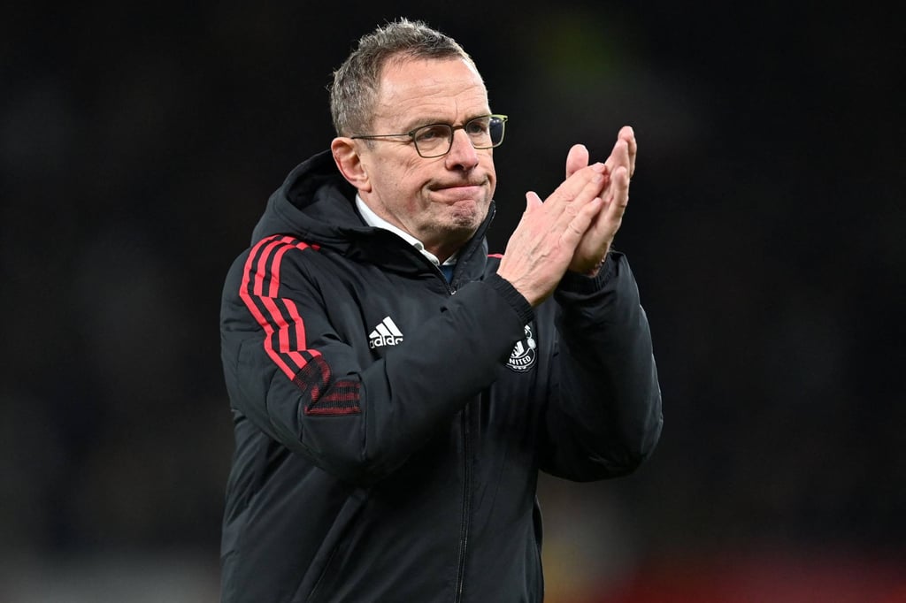 Manchester United’s interim head coach Ralf Rangnick is not expected to still be with the club when they tour in the summer. Photo: AFP