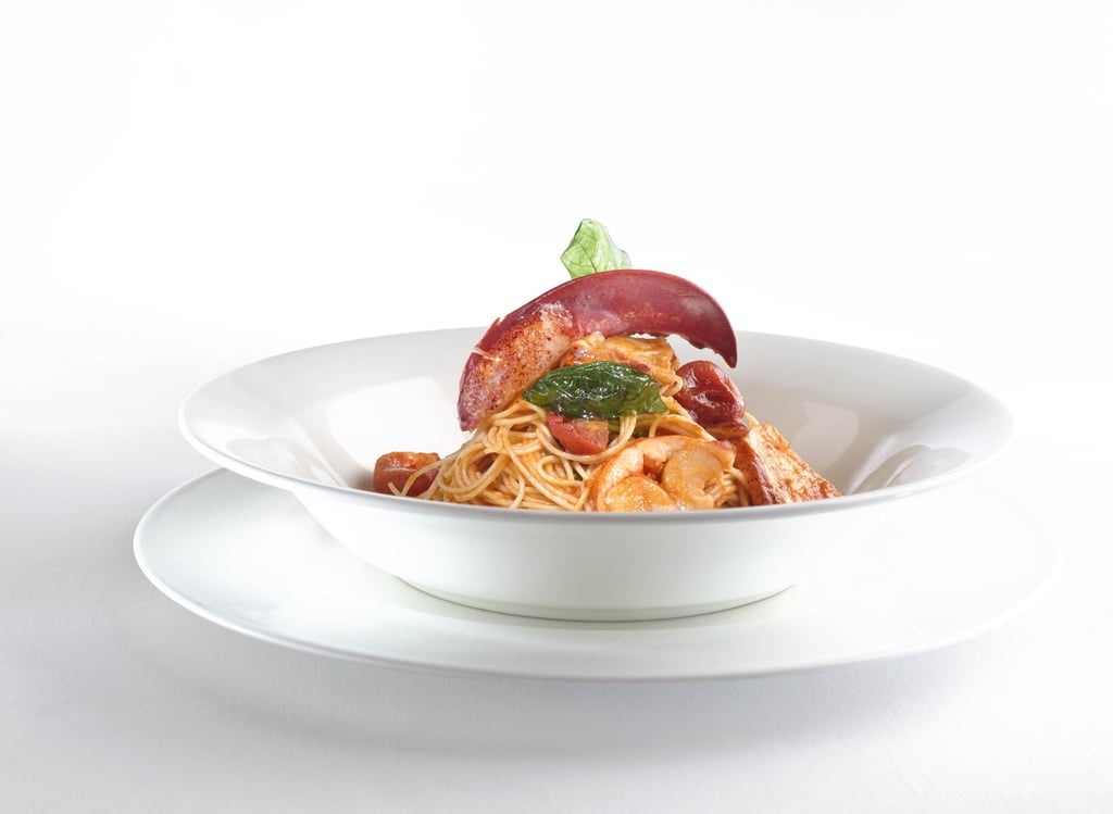 Angel hair pasta with lobster, fresh tomatoes and basil. Photo: Nicholini’s