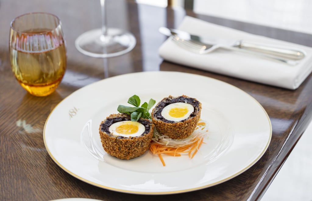 181 Fortnum & Mason black pudding Scotch egg. Photo: Mike Pickles