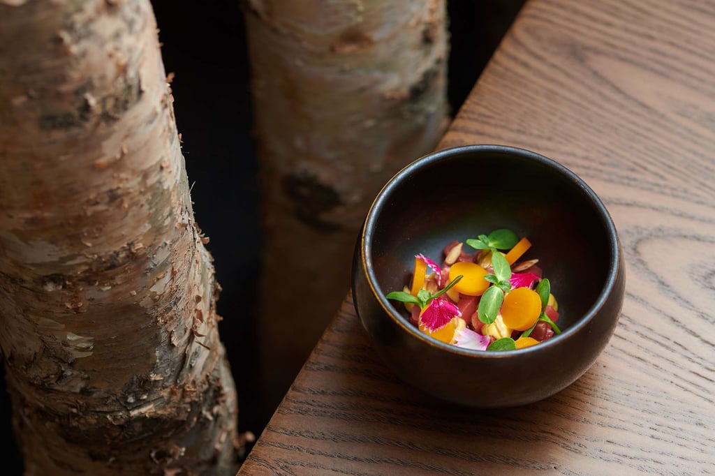 Dish of ultra-fresh produce from Roganic restaurant. Photo: Handout