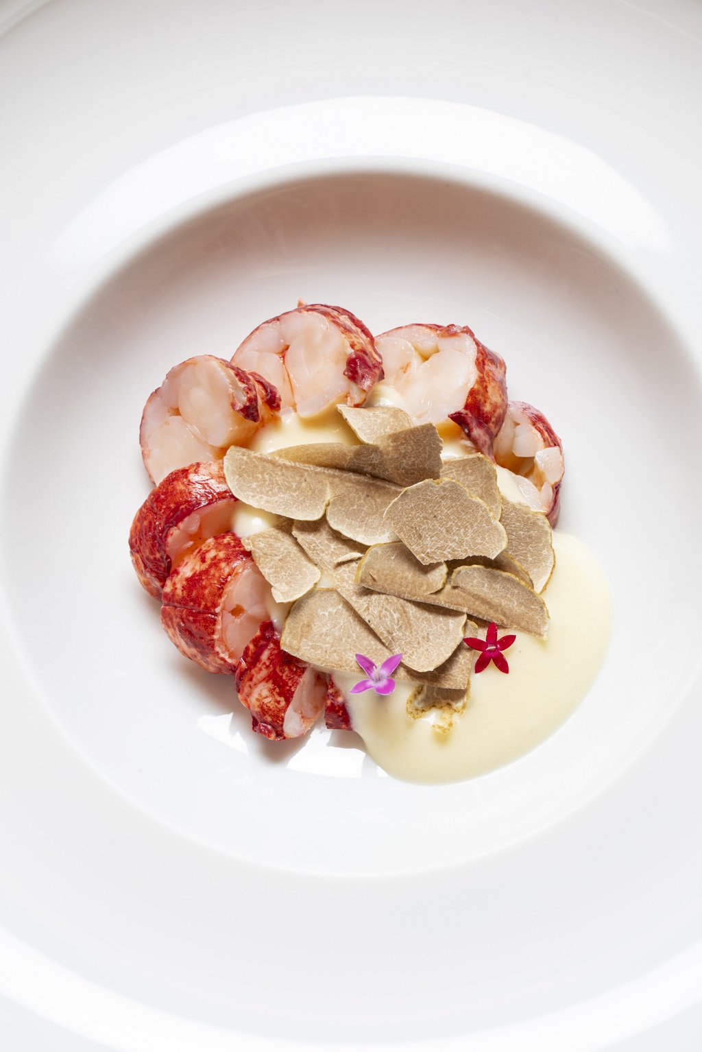 Blue lobster, potato foam and white truffle at Castellana. Photo: Castellana