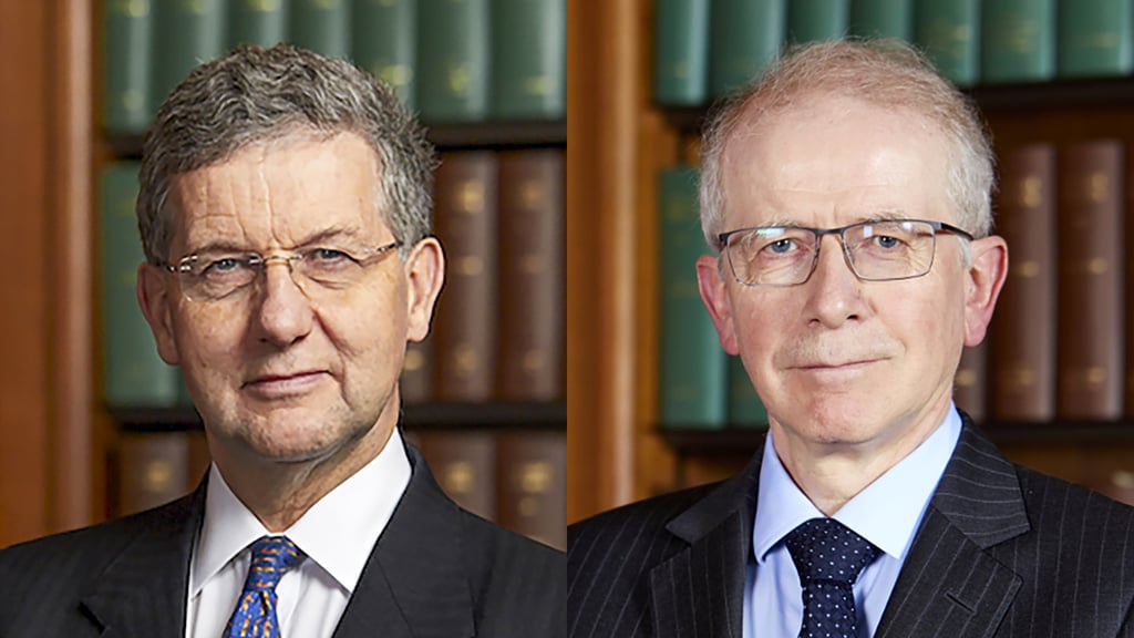UK judges Lord Patrick Hodge (left) and Lord Robert Reed. Photo: Handout UK judges Lord Patrick Hodge (left) and Lord Robert Reed. Photo: Handout