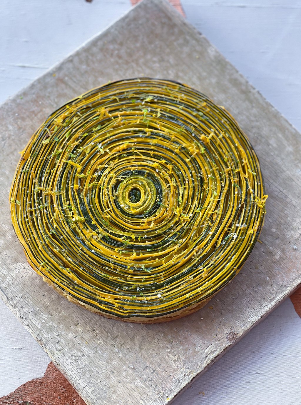 Zucchini tart. Photo: Écriture Zucchini tart. Photo: Écriture