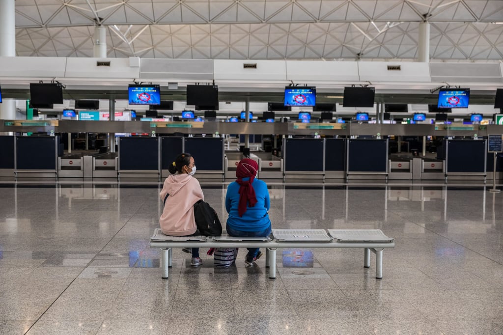 Hong Kong International Airport looks forlorn in the Covid-19 era. Photo: AFP