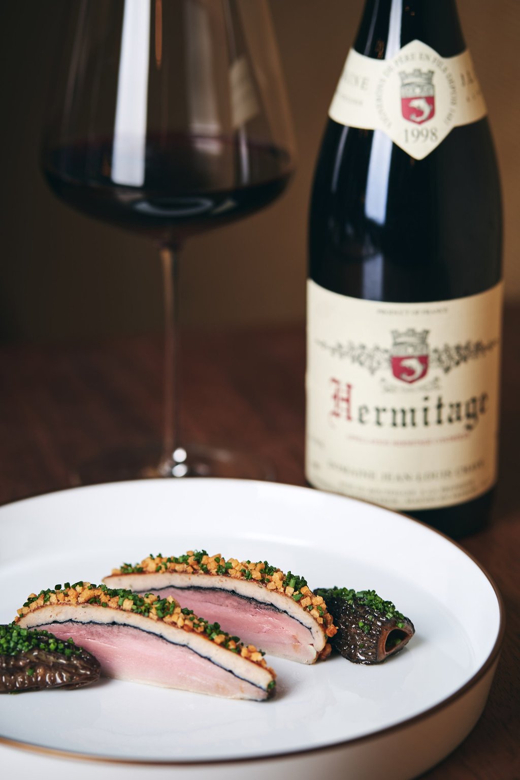 Roasted quail with morel mushrooms. Photo: Bâtard