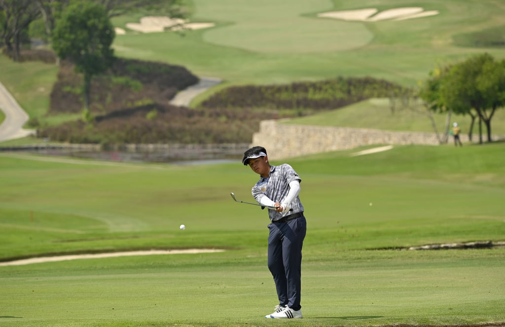 Ratchanon Chantananuwat chips onto a green during the final round of the International Series Thailand in March. Photo: Paul Lakatos/Asian Tour. Ratchanon Chantananuwat chips onto a green during the final round of the International Series Thailand in March. Photo: Paul Lakatos/Asian Tour.