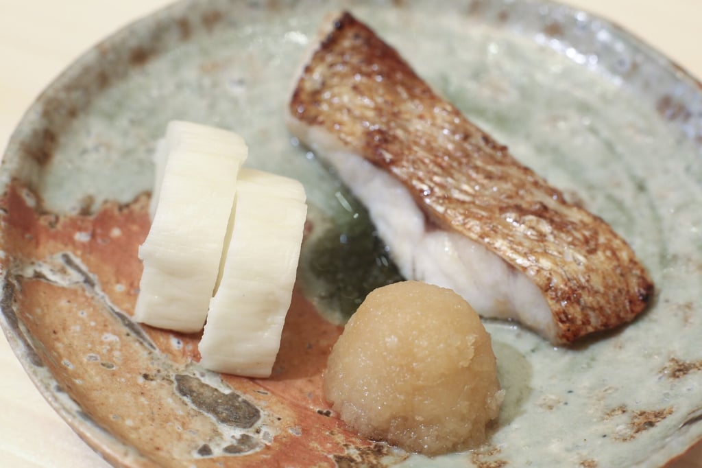 Grilled rockfish (nodoguro) at Sushi Saito of Four Seasons Hotel in Central. Photo: Edmond So