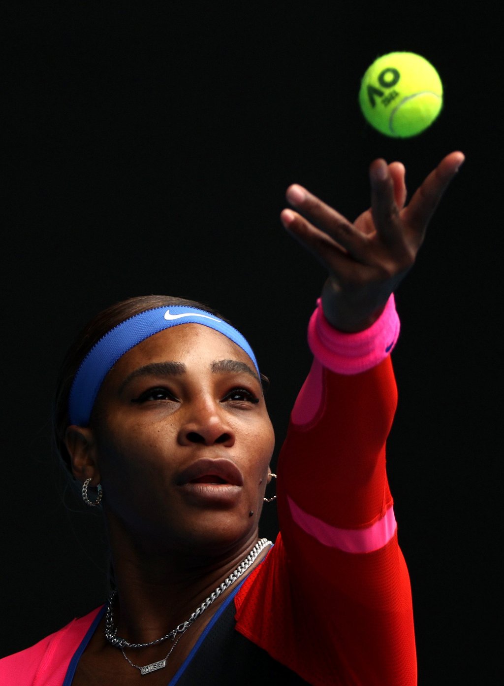 Serena Williams in action during her first round match against Germany’s Laura Siegemund at the Australian Open. Photo: Reuters