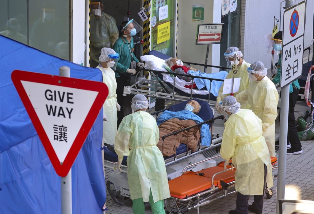 Covid-19 patients at Caritas Medical Centre at Cheung Sha Wan. Photo: Dickson Lee
