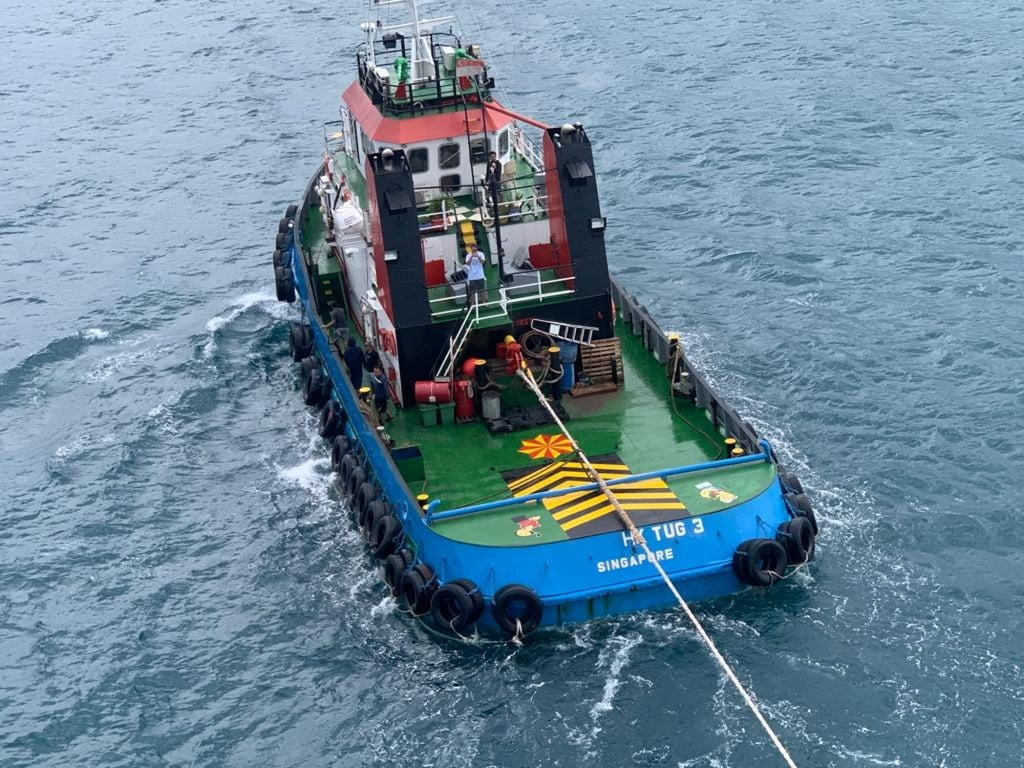 A tugboat that found Norwegian diver, Kristine Grodem, who went missing off Mersing coast, in Johor, Malaysia this week. Photo: Malaysian Maritime Enforcement Agency/Handout via Reuters A tugboat that found Norwegian diver, Kristine Grodem, who went missing off Mersing coast, in Johor, Malaysia this week. Photo: Malaysian Maritime Enforcement Agency/Handout via Reuters