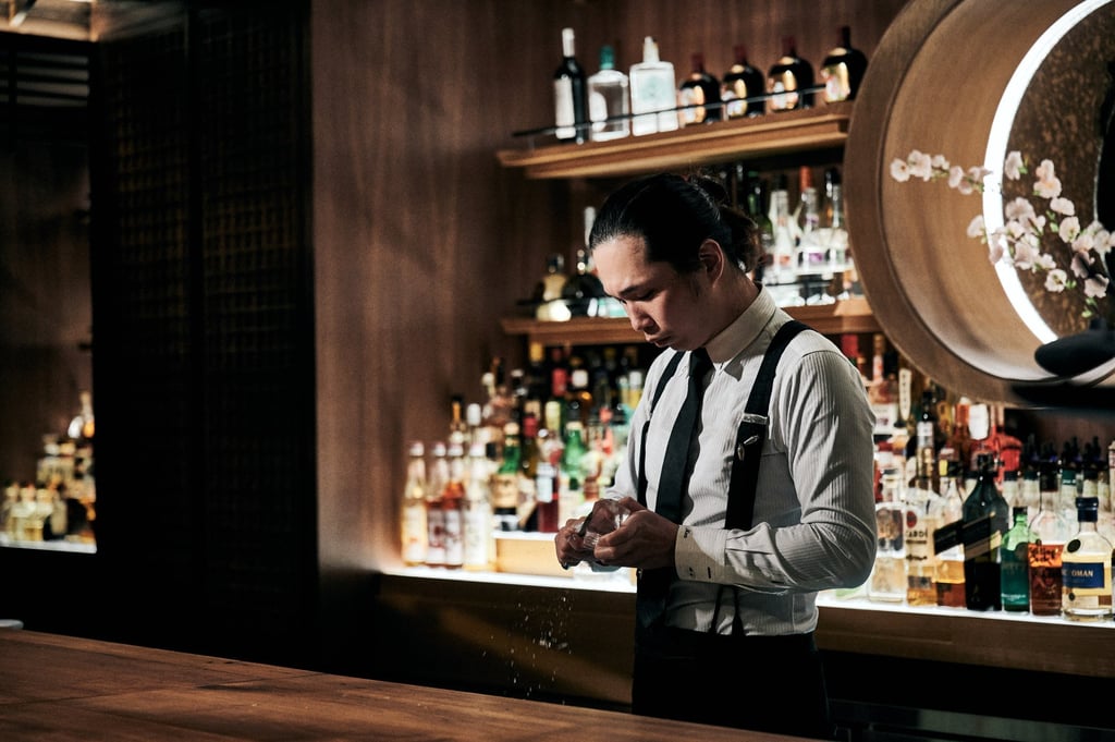 Behind the bar at Bar De Luxe. Photo: Bar De Luxe