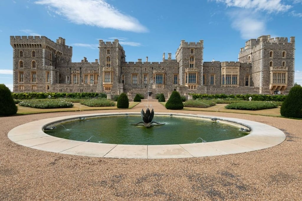 The East Terrace Garden at Windsor Castle – now Queen Elizabeth’s permanent home. Photo: @visitwindsoruk/Instagram