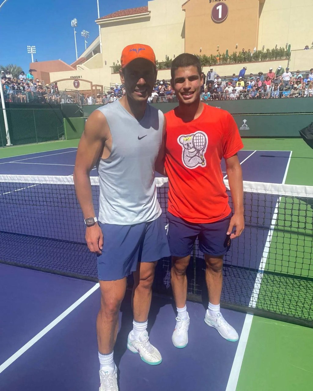 Carlos Alcaraz with Rafael Nadal. Photo: @carlitosalcarazz/Instagram