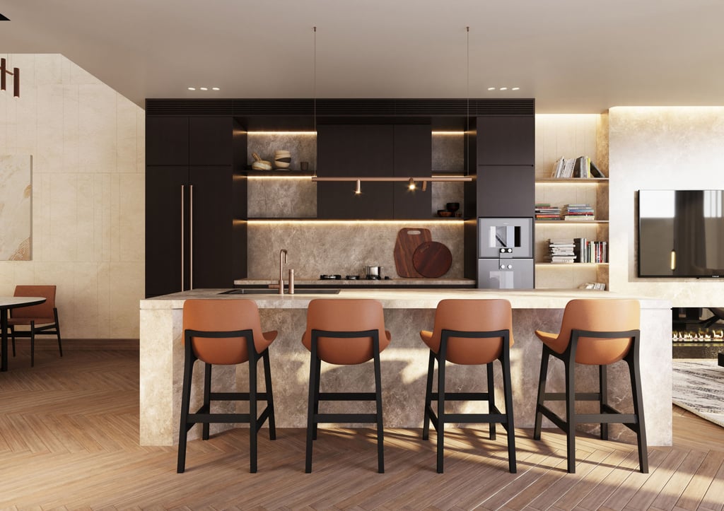 The interiors of the A$4.7 million townhouse in the Wolseley Eight development in Sydney. Photo: Handout The interiors of the A$4.7 million townhouse in the Wolseley Eight development in Sydney. Photo: Handout