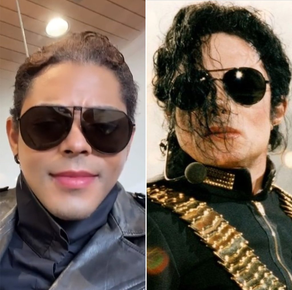 Brandon Alexander Howard apparently has a similar taste in sunglasses as Michael Jackson. Photos: @bhowardofficial, @michaeljackson/Instagram