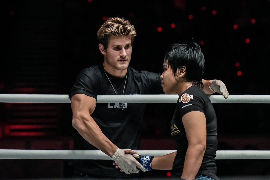 Sage Northcutt in Singapore for his sister Colbey Northcutt’s One Championship debut against Putri Padmi (right). Sage Northcutt in Singapore for his sister Colbey Northcutt’s One Championship debut against Putri Padmi (right).