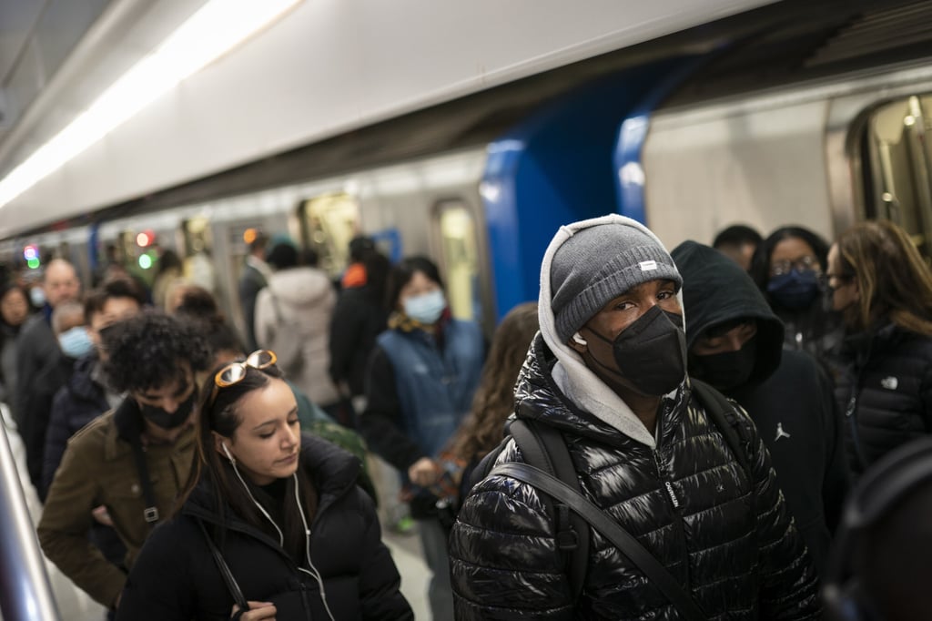 Mass transit riders commute in New York on Tuesday. Photo: AP Mass transit riders commute in New York on Tuesday. Photo: AP